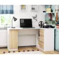   AKORD CLP B20 Sarok Számítógépasztal Fehér/Sonoma Tölgy Jobbos