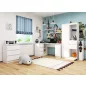 AKORD CLP B20 Balkezes Sarok Íróasztal Laminált Fehér