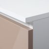 AKORD A-7 Számítógépasztal Laminált Fehér-Cappuccino Magasfényű 90 cm
