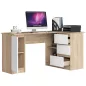 AKORD CLP Sarok Íróasztal Sonoma Tölgy Fehér Jobbos