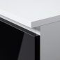 AKORD CLP A-6 Számítógépasztal Laminált Fehér-Fekete Magasfényű 90 cm