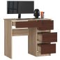 A-7 Clp Íróasztal Sonoma Tölgy / Wenge Jobb