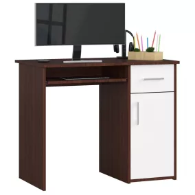 AKORD PIN Kompakt Számítógépasztal Wenge Fehér