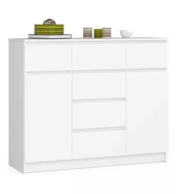 AKORD CLP K017 Modern Komód Laminált Fehér 6-Fiókos