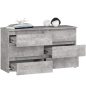 AKORD CL100 Beton Komód 6 Fiókos Laminált Matt