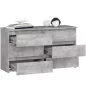 AKORD CL100 Beton Komód 6 Fiókos Laminált Matt