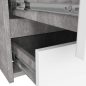 AKORD CL100 Laminált Fiókos Komód Beton/Fehér 6 Fiókkal