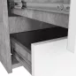 AKORD CL100 Laminált Fiókos Komód Beton/Fehér 6 Fiókkal