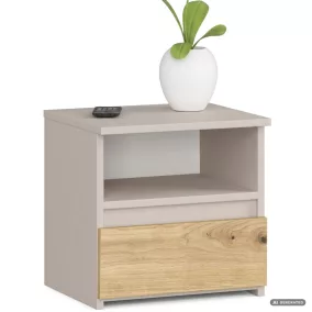   AKORD Furniture Factory CLP CL1 Éjjeliszekrény Laminált Kaszmír / Artisan Tölgy