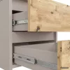 Akord CLP CL2 Éjjeliszekrény Laminált Kaszmír / Artisan Tölgy Két Fiókos