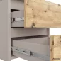   Akord CLP CL2 Éjjeliszekrény Laminált Kaszmír / Artisan Tölgy Két Fiókos