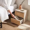 Akord CLP CL2 Éjjeliszekrény Laminált Kaszmír / Artisan Tölgy Két Fiókos
