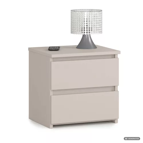 AKORD CLP CL2 Éjjeliszekrény Laminált Kaszmír 2 Fiókos