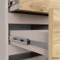   AKORD CLP CL3/40 Éjjeliszekrény Laminált Kaszmir / Artisan Tölgy 3 Fiókos