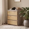 AKORD CLP CL3/40 Éjjeliszekrény Laminált Kaszmir / Artisan Tölgy 3 Fiókos