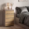 AKORD CLP CL4 Komód Laminált Forgácslap Kasmír / Artisan Tölgy 4 Fiókos