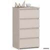 AKORD Furniture Factory CLP CL4 Komód Laminált Kaszmír 4 Fiókos