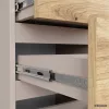AKORD CLP CL5 Komód Laminált Lap Kasmír / Artisan Tölgy 5 Fiókos
