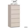AKORD CLP CL5 Komód Laminált Forgácslap Kasmír 5 Fiókos