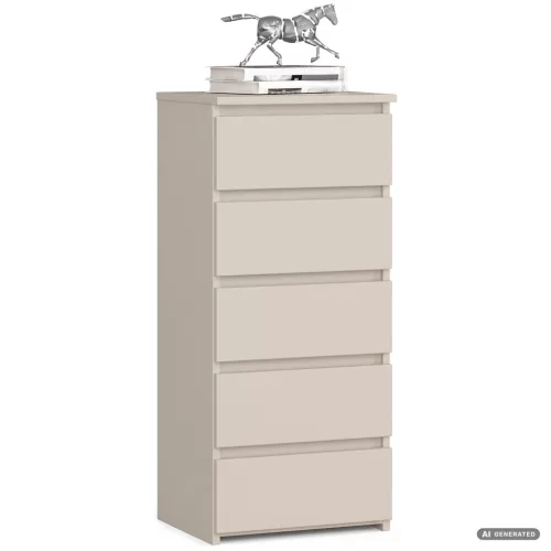 AKORD CLP CL5 Komód Laminált Forgácslap Kasmír 5 Fiókos