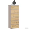 AKORD CLP CL6 Komód Laminált Lap Kasmír / Artisan Tölgy 6 Fiókos