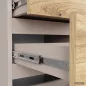   AKORD CLP CL6 Komód Laminált Lap Kasmír / Artisan Tölgy 6 Fiókos