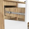AKORD K100 Artisan Tölgy-Fehér Komód 3 Fiókkal és 2 Ajtóval