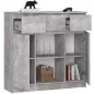 AKORD K100 Beton Komód 3 Fiókos 2 Ajtós Tárolószekrény