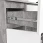 AKORD K100 Modern Komód Laminált Beton-Fehér 3 Fiókos