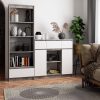 AKORD K100 Modern Komód Laminált Beton-Fehér 3 Fiókos