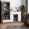 AKORD K100 Modern Komód Laminált Beton-Fehér 3 Fiókos