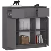 AKORD K100 Modern Komód Laminált Grafit-Szürke 6 Polcos