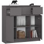 AKORD K100 Modern Komód Laminált Grafit-Szürke 6 Polcos