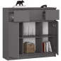 AKORD K100 Modern Komód Laminált Grafit-Szürke 6 Polcos