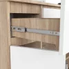 AKORD K100 Modern Komód Sonoma Tölgy-Fehér 3 Fiókos