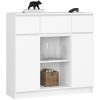 AKORD K100 Modern Komód Laminált Fehér 3 Fiókos