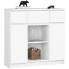AKORD K100 Modern Komód Laminált Fehér 3 Fiókos