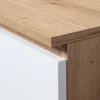 AKORD K100 Artisan Tölgy-Fehér Komód 3 Fiókkal és 2 Ajtóval
