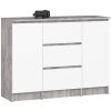 AKORD K100 Modern Komód Laminált Beton-Fehér