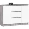 AKORD K100 Modern Komód Laminált Beton-Fehér