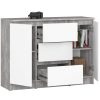 AKORD K100 Modern Komód Laminált Beton-Fehér