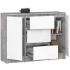 AKORD K100 Modern Komód Laminált Beton-Fehér