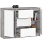 AKORD K100 Modern Komód Laminált Beton-Fehér