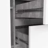 AKORD K100 Modern Komód Laminált Beton-Fehér