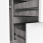AKORD K100 Modern Komód Laminált Beton-Fehér