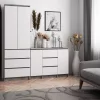 AKORD K100 Modern Komód Laminált Beton-Fehér