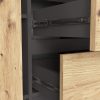 AKORD K100 Klasszikus Komód Laminált Grafit-Artisan Tölgy