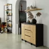 AKORD K100 Klasszikus Komód Laminált Grafit-Artisan Tölgy