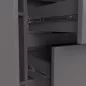   AKORD K100 Klasszikus Komód Laminált Grafit-Szürke 3 Fiókos