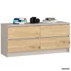 AKORD Furniture Factory CLP K120 Komód Laminált Lap Kasmír / Artisan Tölgy 4 Fiókos